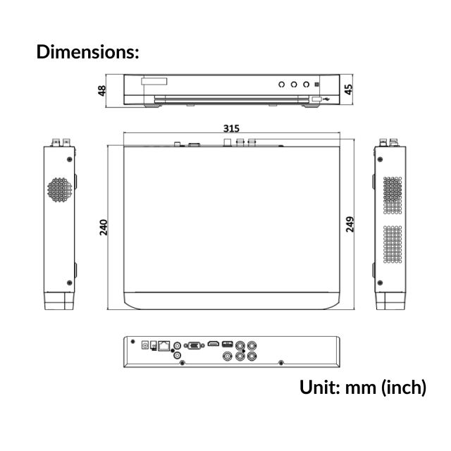 4-ch 4K 1U H.265 AcuSense DVR | iDS-7204HTHI-M1/S