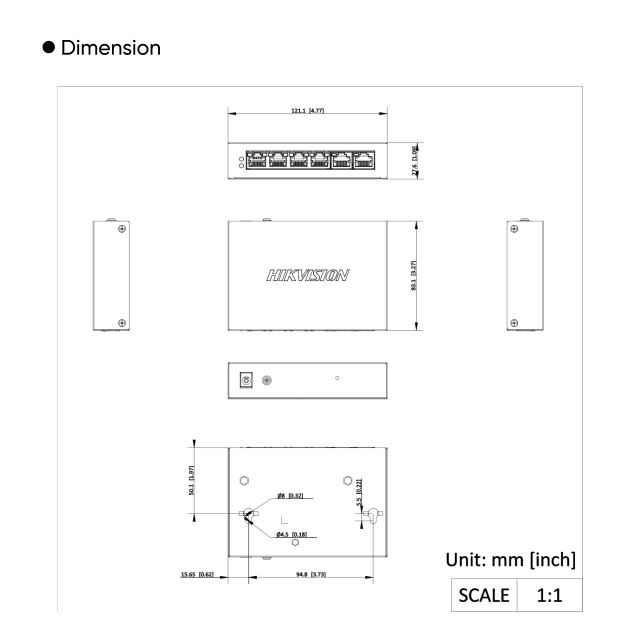 4 Port Fast Ethernet Smart POE Switch | DS-3E1106P-EI/M