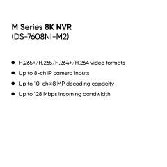 8-ch 1U 8K NVR | DS-7608NI-M2