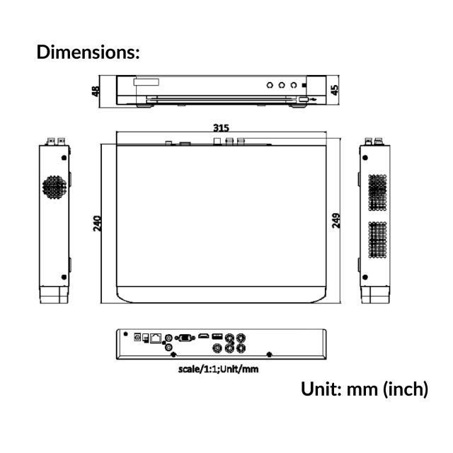 4-ch 1080p 1U H.265 AcuSense DVR | iDS-7204HQHI-M1/S