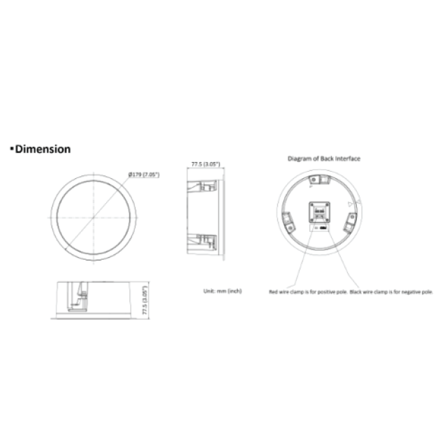 Ceiling Secondary Speaker 6W | DS-QAZ0206G1-S
