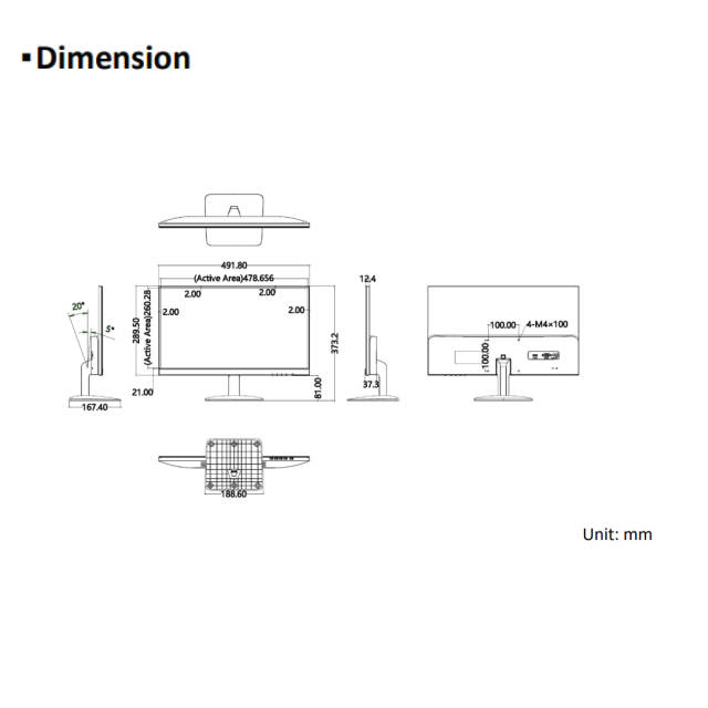21.5 inch FHD Borderless Monitor | DS-D5022F2-1V1S