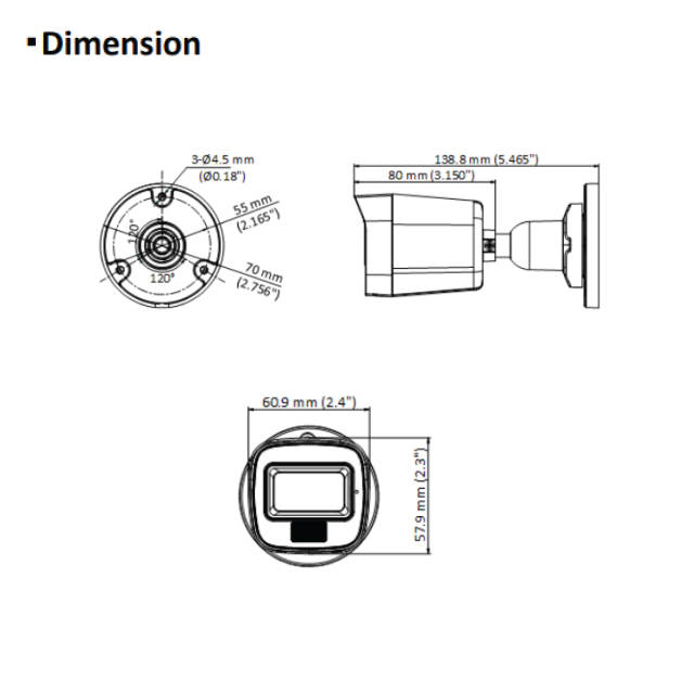2MP Smart Hybrid Light Audio Fixed Mini Bullet Camera | DS-2CE16D0T-LFS
