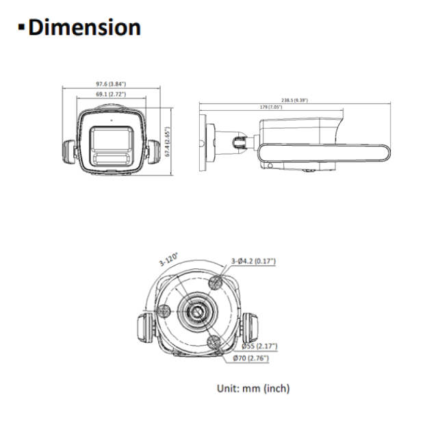 4MP Smart Hybrid Light Fixed Bullet Network Camera | DS-2CD1043G2-LIDUF/4G/SL