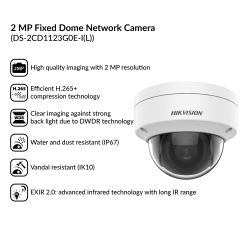 2MP Fixed Dome Network Camera | DS-2CD1123G0E-I(L)