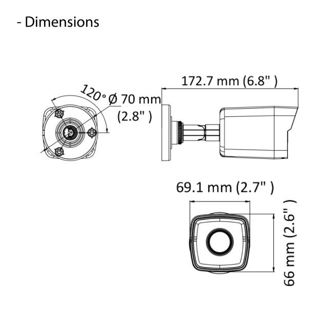 2MP Fixed Bullet Network Camera | DS-2CD1023G0E-I(L)