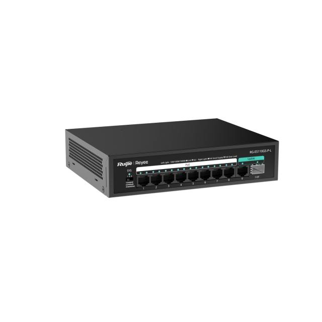 10-Port 10/100/1000 Mbps Unmanaged PoE Switch | RG-ES110GS-P-L