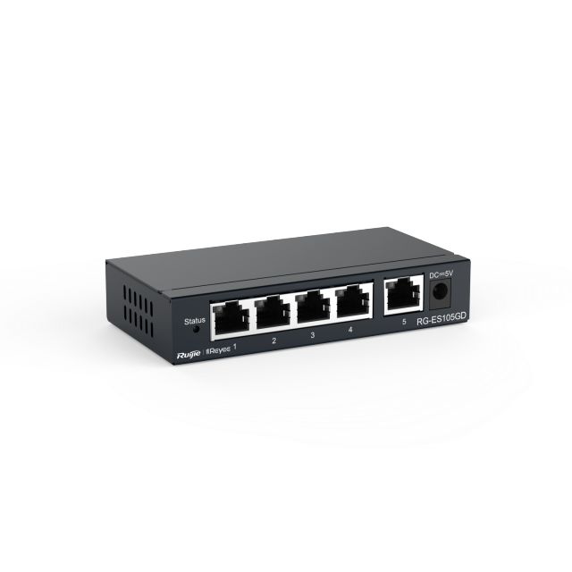 5-port 10/100/1000Mbps Unmanaged Non-PoE Switch | RG-ES105GD