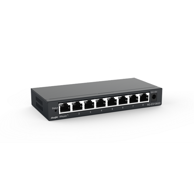 8-port 10/100/1000Mbps Unmanaged Non-PoE Switch | RG-ES108GD