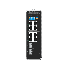 10-Port Cloud Managed Industrial Switch, with 1 x PoE++ Port, 7 x PoE+ Ports, and 2 x SFP Uplink Ports | RG-NIS2100-8GT2SFP-HP