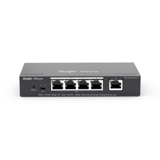 5-Port Gigabit Smart Cloud Mananged PoE Switch | RG-ES205GC-P