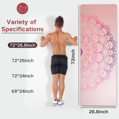 Customized PU natural rubber yoga mat with UV printing