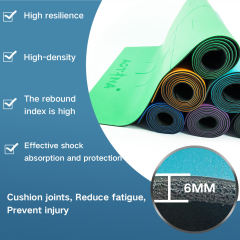 Customized PU sustainable natural rubber yoga mat