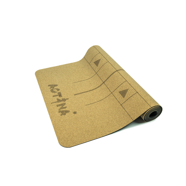 Sustainable cork natural rubber yogi mat