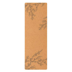 Customized cork natural rubber yoga mat with UV printing