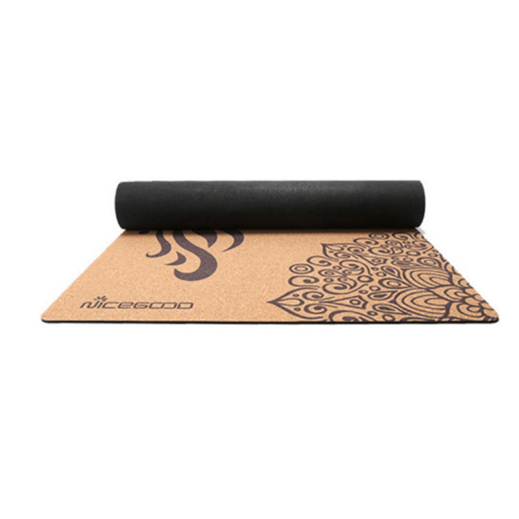 Eco-friendly cork natural rubber customized mat