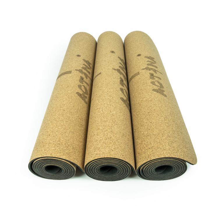 Pure ecological cork natural rubber yogi mat