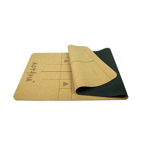 Sustainable cork natural rubber yogi mat