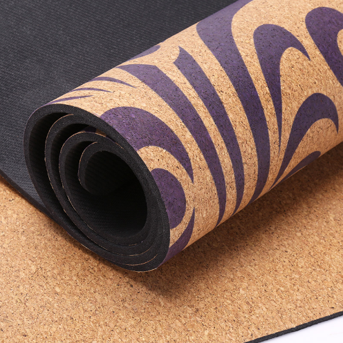 Eco-friendly cork natural rubber customized mat