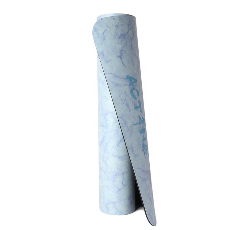Sustainable PU marble natural rubber yoga mat