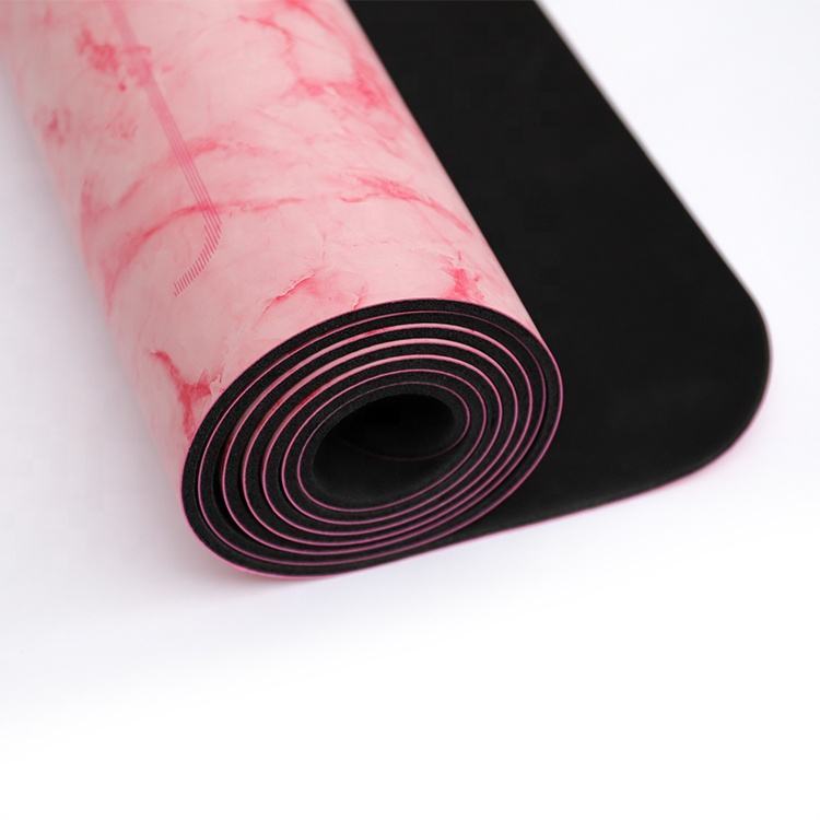 PU marble natural rubber yoga mat