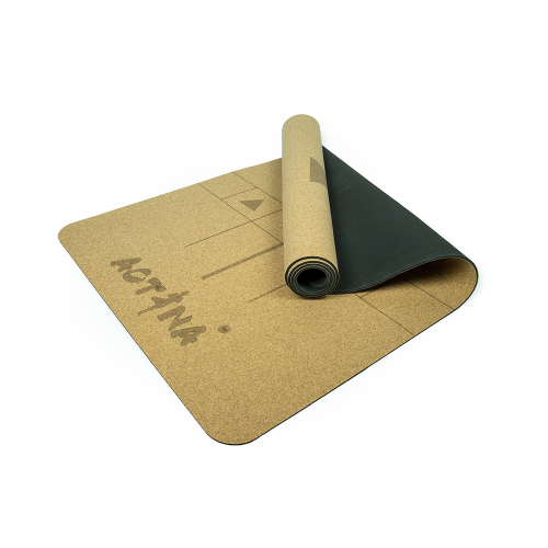 Sustainable cork natural rubber yogi mat