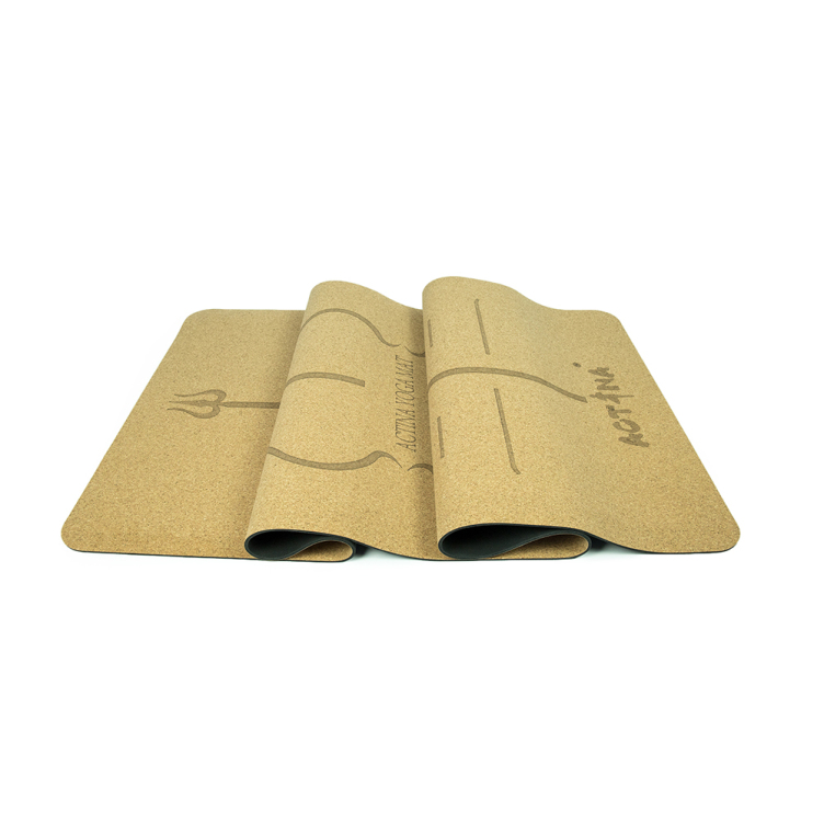 Pure ecological cork natural rubber yogi mat