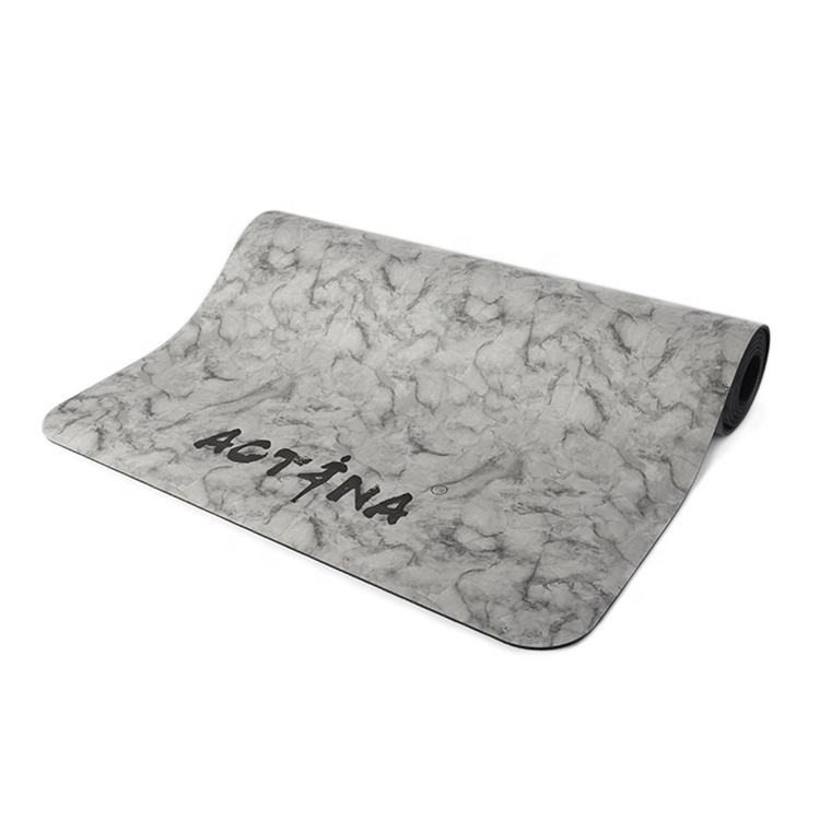 PU marble natural rubber yoga mat