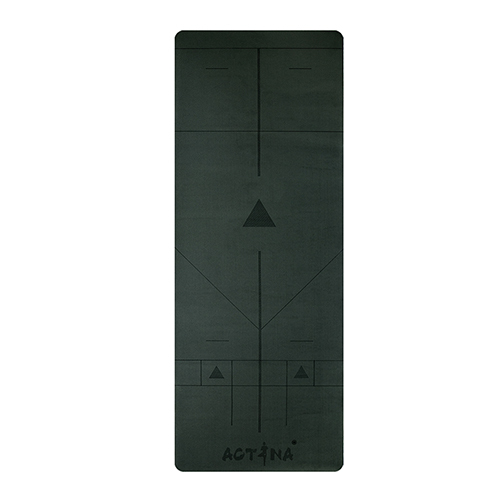 Customized PU sustainable natural rubber yoga mat with laser engraving