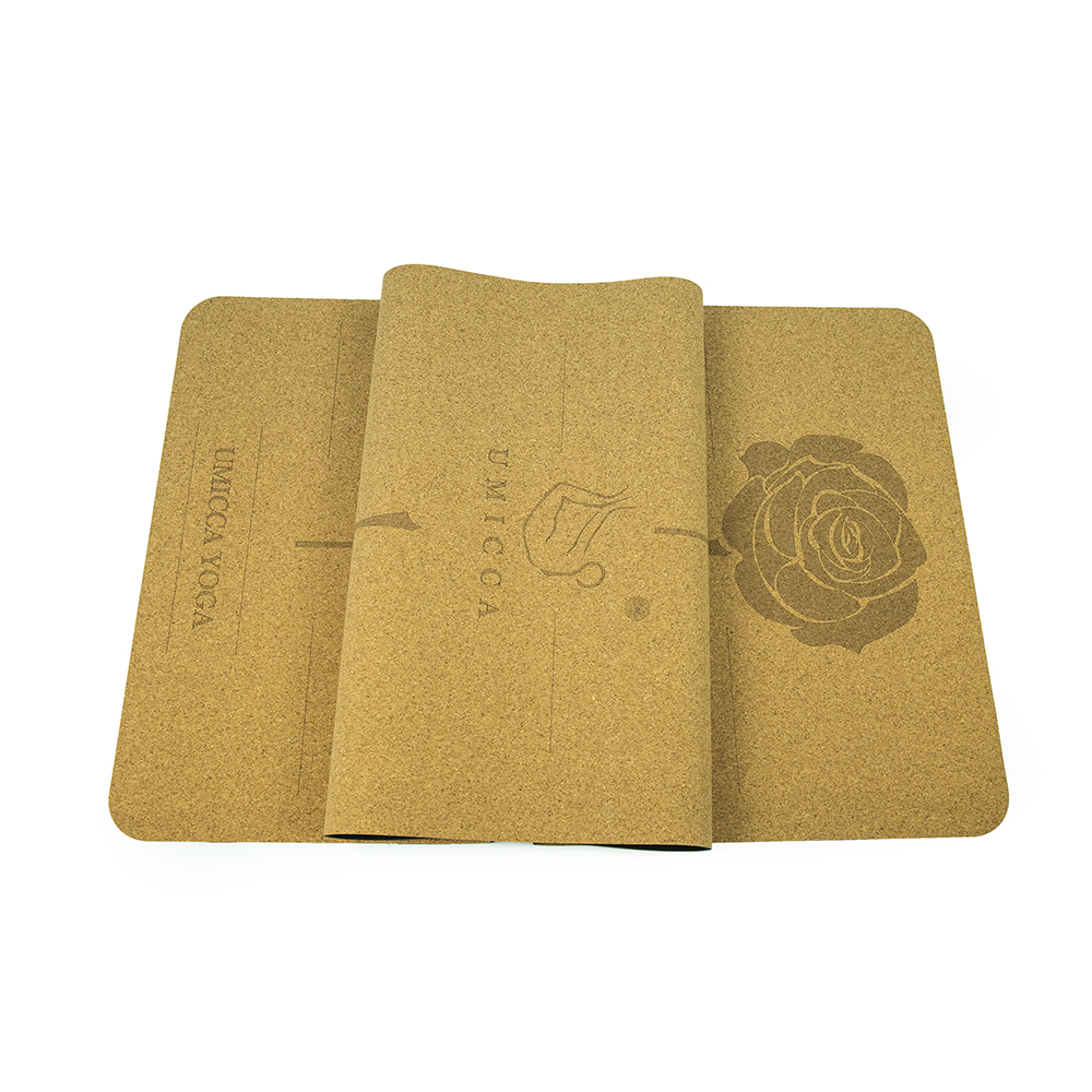 Customized Eco-friendly cork natural rubber yoga mat