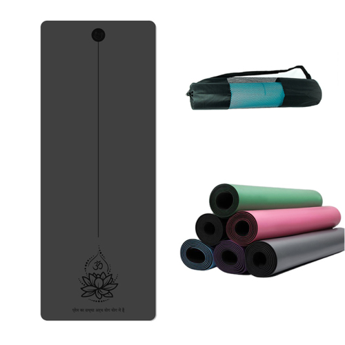 Customized PU sustainable natural rubber yoga mat with laser engraving