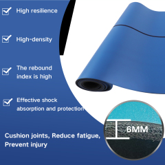Hot selling blue PU sustainable natural rubber yoga mat with laser engraving