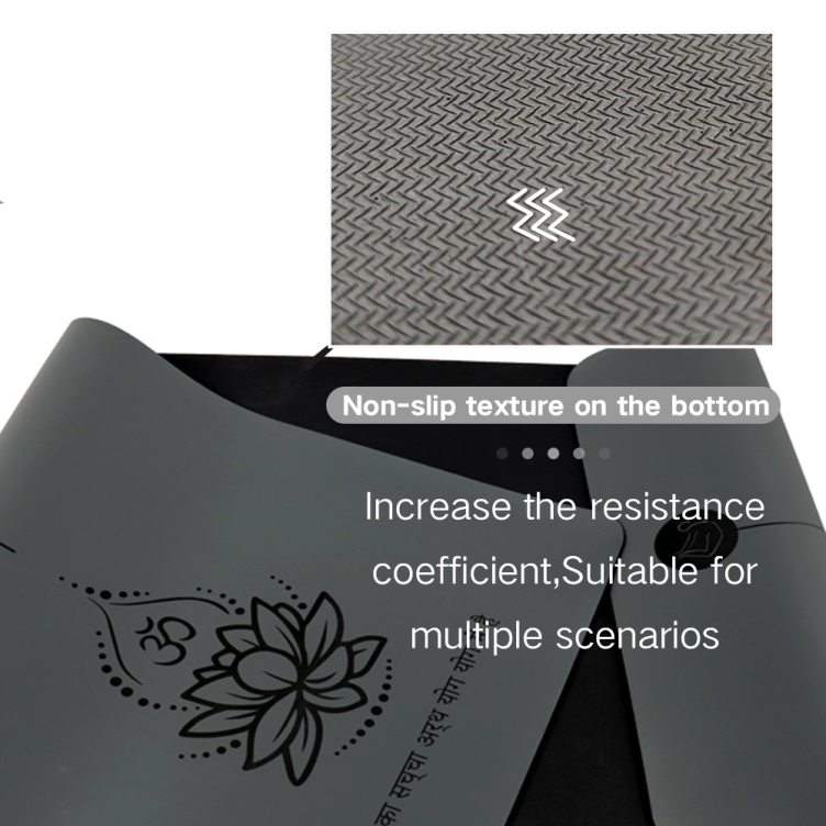 Customized PU sustainable natural rubber yoga mat with laser engraving