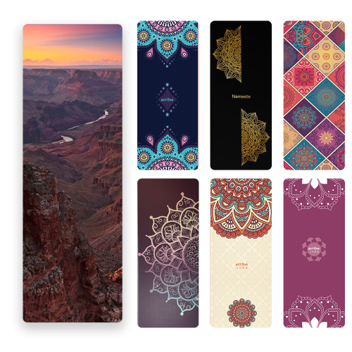 PU sustainable natural rubber yoga mat manufacturer with UVpringting