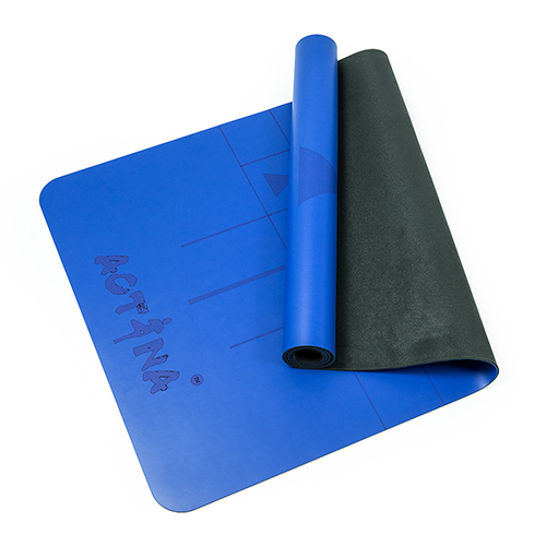 Customized PU sustainable natural rubber yoga mat with laser engraving
