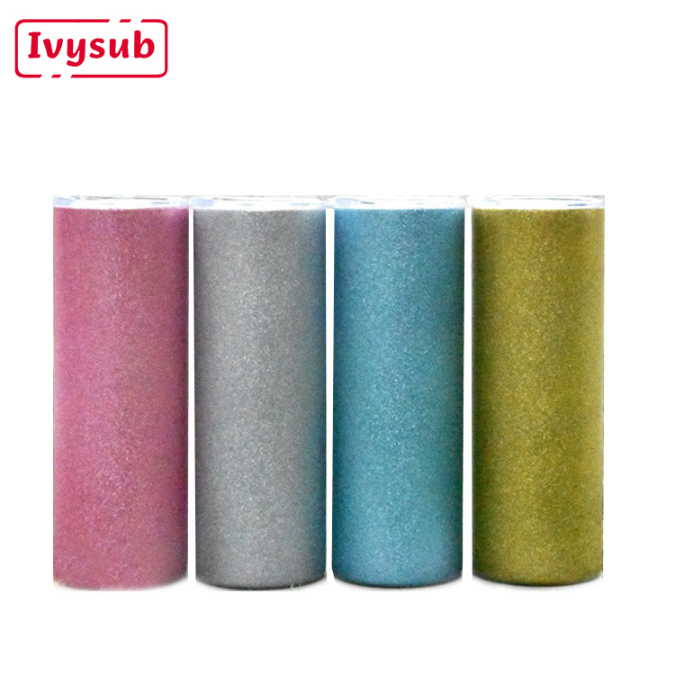 20oz textured rough glitter stainless steel shimmer sublimation blank straight tumbler with straw