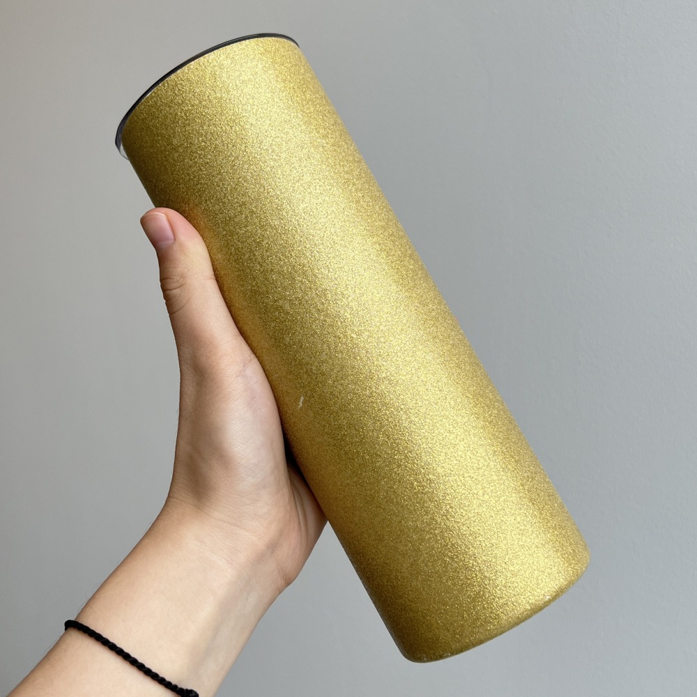 20oz textured rough glitter stainless steel shimmer sublimation blank straight tumbler with straw