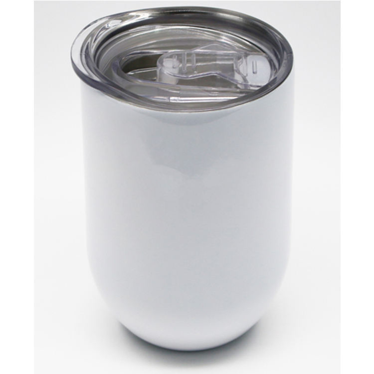 12oz double wall stainless steel egg shape mug Christmas Gifts Insulated Sublimation Blanks Wine Tumbler