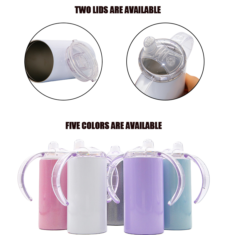12oz Kids Double Wall Stainless Steel Pacifier Sippy Cup Insulated Sublimation Blank Kids Sippy Cup
