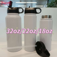 USA Warehouse 18oz 22oz 32oz straight 304 Stainless steel Vacuum Insulated sport bottle sublimation hydro flask waterbottles