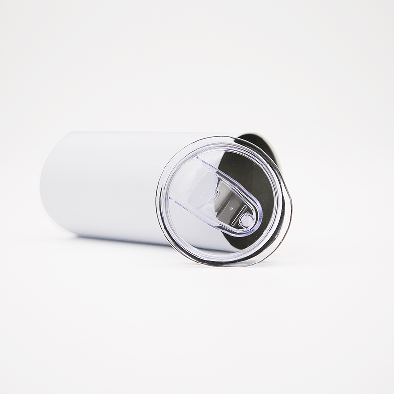 15OZ Sublimation Blanks Double Wall Stainless Steel Skinny Water Bottles Sublimation Straight Tumblers with Straw