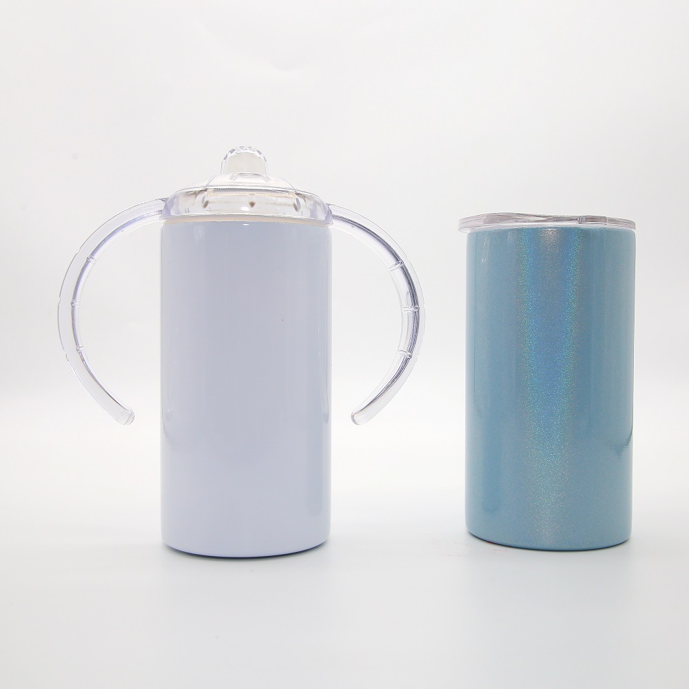 12oz Kids Double Wall Stainless Steel Pacifier Sippy Cup Insulated Sublimation Blank Kids Sippy Cup