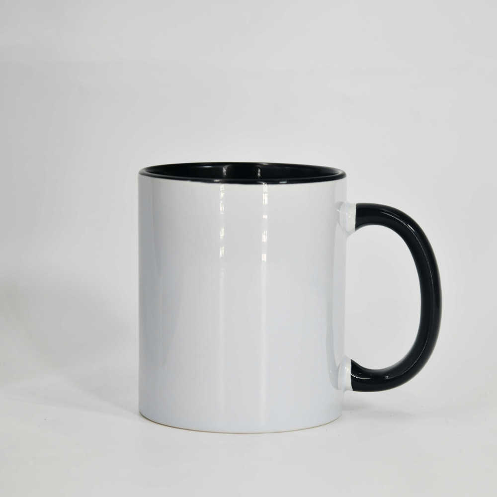 11oz Sublimation heart shaped handle colorful Bone China ceramic cup customization logo printing mugs