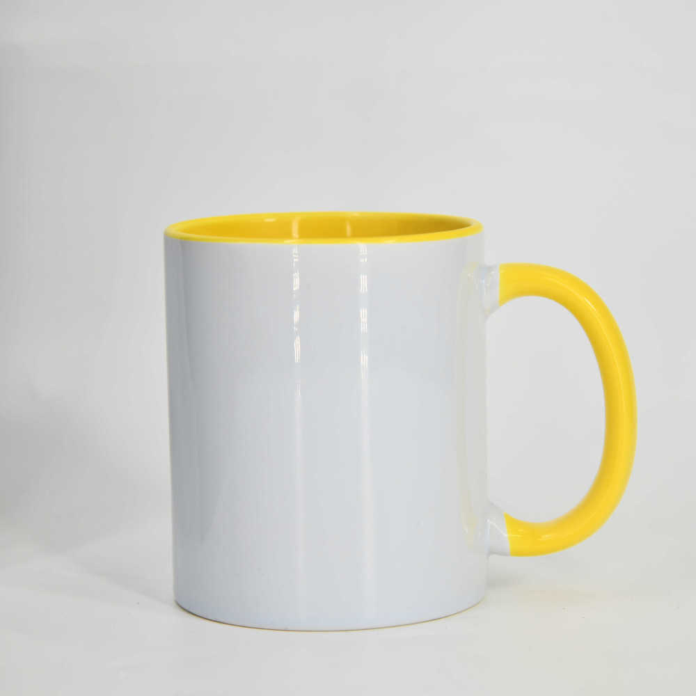 11oz Sublimation heart shaped handle colorful Bone China ceramic cup customization logo printing mugs