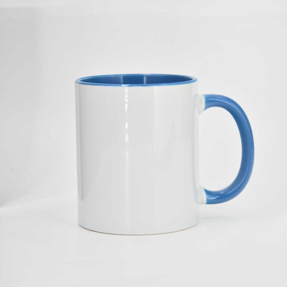 11oz Sublimation heart shaped handle colorful Bone China ceramic cup customization logo printing mugs