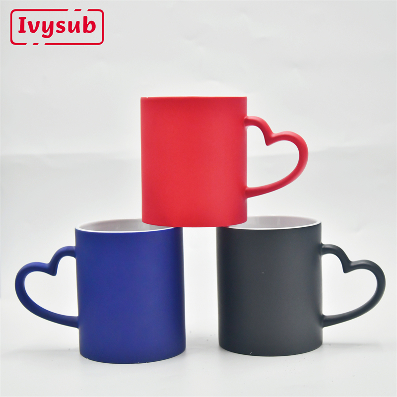 Customized 11oz Color Change Ceramic Mugs Colorful Sublimation Ceramic Milk Mug Customization Logo Printing Mugs