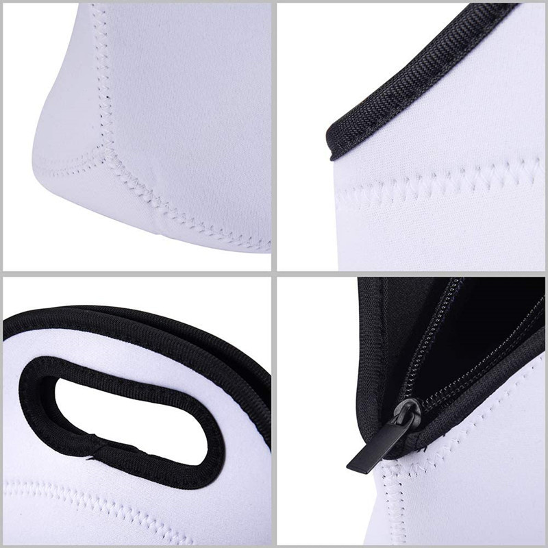 Sublimation Lunch Bag Reusable Insulated Thermal Lunch Box Handbags Tote With Zipper For Adults Kids