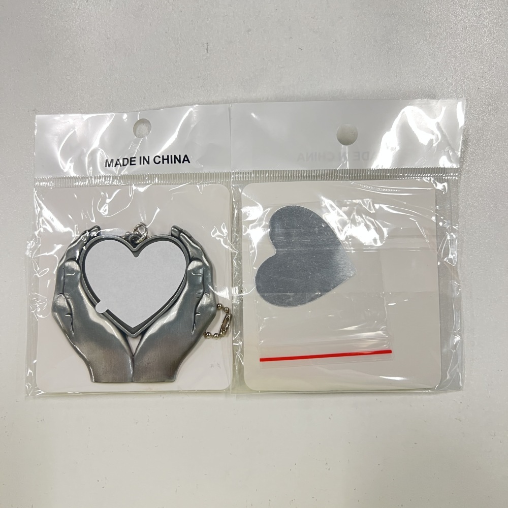 sublimation blank heart in plams