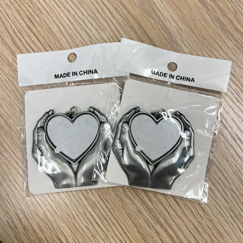 sublimation blank heart in plams