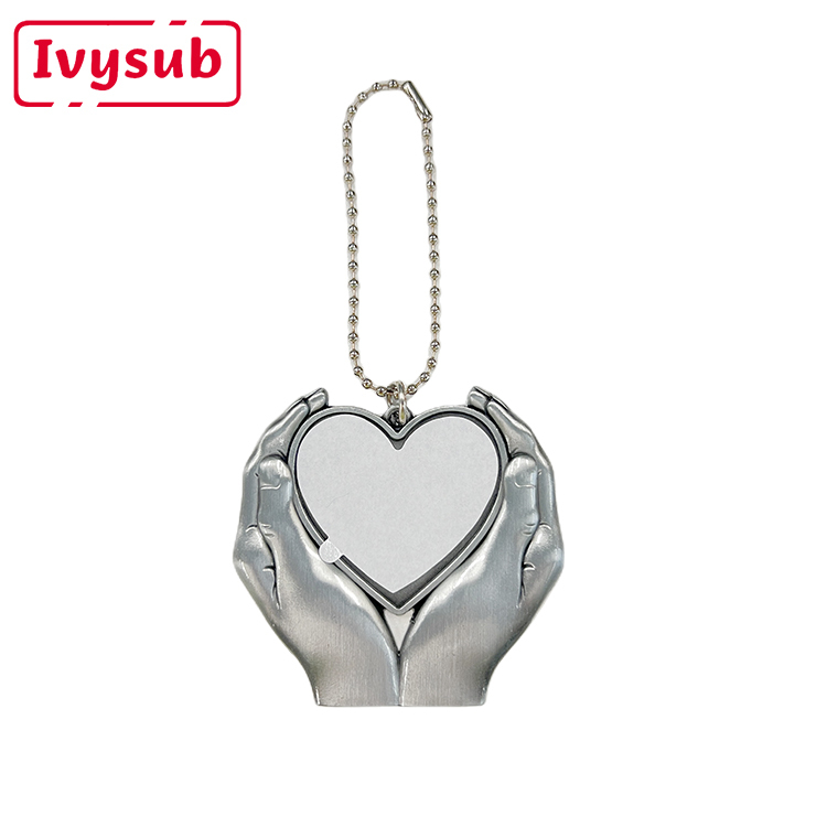 sublimation blank heart in plams